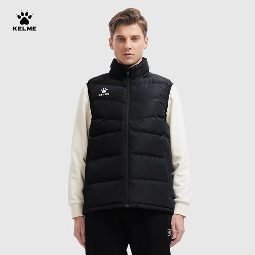 kelme卡尔美 运动棉马甲男秋冬足球训练背心定制logo保暖棉服外套 商品图0