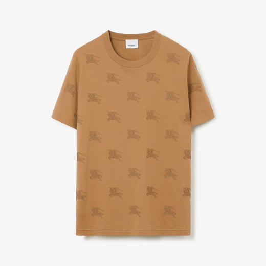 BURBERRY 巴宝莉 女士马术骑士徽标棉质圆领短袖T恤 驼色 8072088 B4901 商品图0