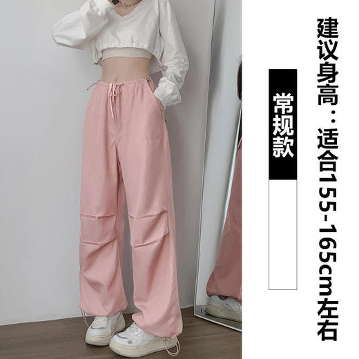 【军绿色工装裤】秋冬新款高腰工装裤  休闲阔腿裤   美式运动裤 商品图6