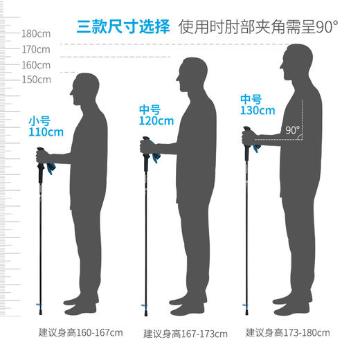 Naturehike挪客碳纤维登山杖四节折叠碳素超轻徒步越野手杖行山杖ST08-固定杖长 商品图4