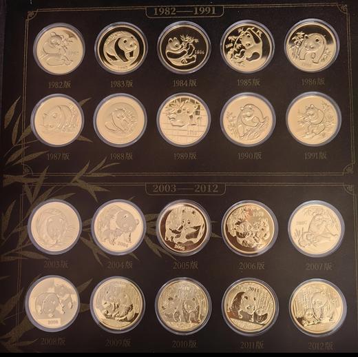 1982-2022熊猫金币纪念章40枚珍藏套装（带礼盒证书） 商品图3