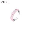ZEGL设计师粉色芭比风戒指女夏日多巴胺指环小众设计开口食指戒子 商品缩略图5