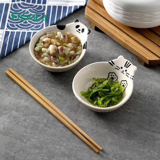 FaSoLa日式陶瓷酱油醋碟味碟蘸料碟家用火锅调料蘸酱碟小菜咸菜碟 商品图12