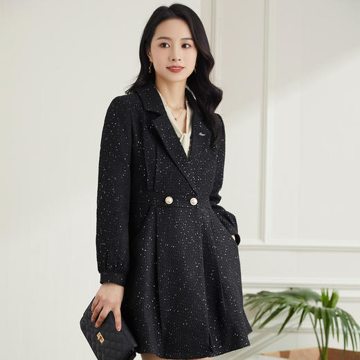 【气质名媛】罗蒙连衣裙小香风舒适百搭优雅西装领外穿内搭裙子女 商品图1