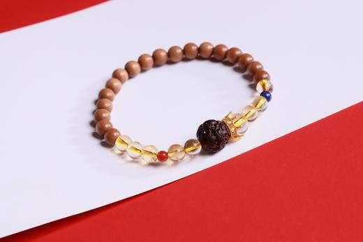 LSTX0211°印度老山檀香|黄水晶手链手串 商品图0