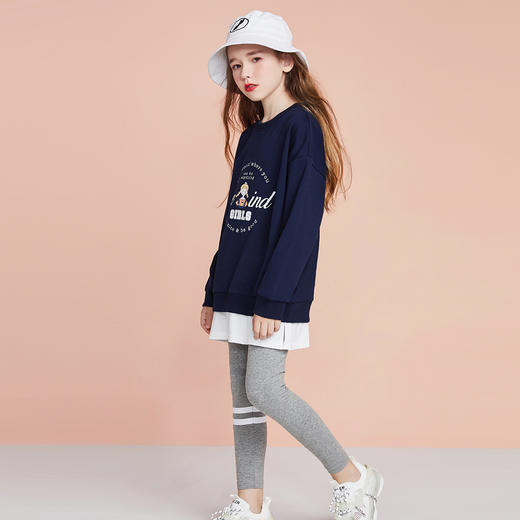 【清仓捡漏】【110-130】【LAVI】女童春秋款卫衣打底裤两件套（上装：100%棉 下装：92%棉 8%氨纶） 商品图1