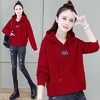 A895 连帽短款卫衣女爆款早春秋冬季2023年新款宽松加绒加厚小个子外套 商品缩略图0