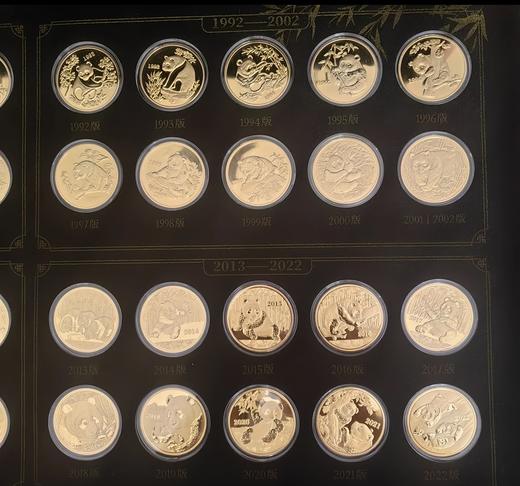 1982-2022熊猫金币纪念章40枚珍藏套装（带礼盒证书） 商品图2