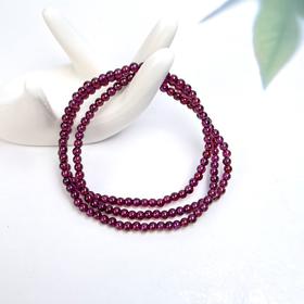 39763紫牙乌三圈手串3mm