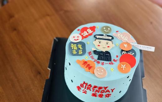警察手绘奶油蛋糕 商品图0