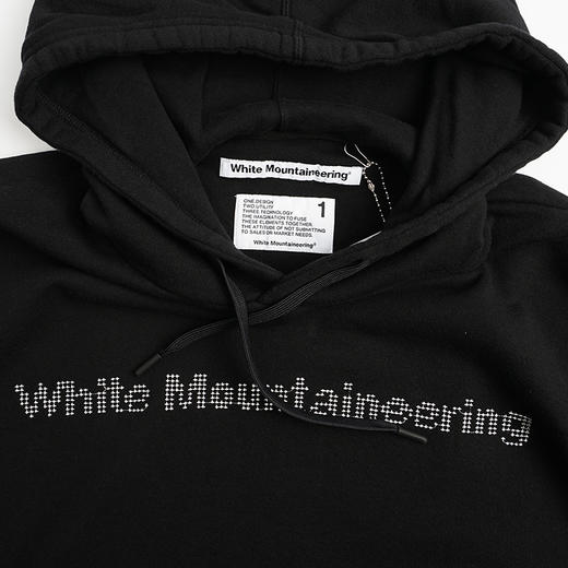 White Mountaineering 白山 十字绣刺绣LOGO连帽长袖卫衣 商品图2