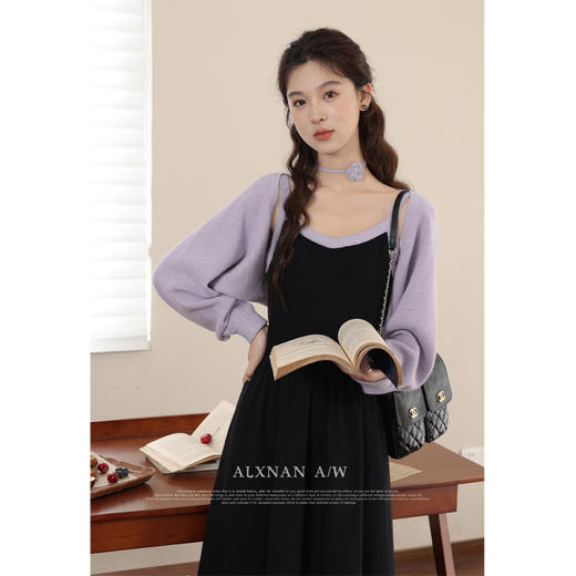 鹿向南《未闻花名》法式时尚秋季连衣裙女新款气质赫本风仙女裙L31301 商品图2