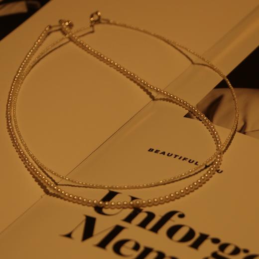 甄珠贝 精品mini珠项链 2-3mm chao亮的珠光 海外进口纯银弹簧扣 商品图10