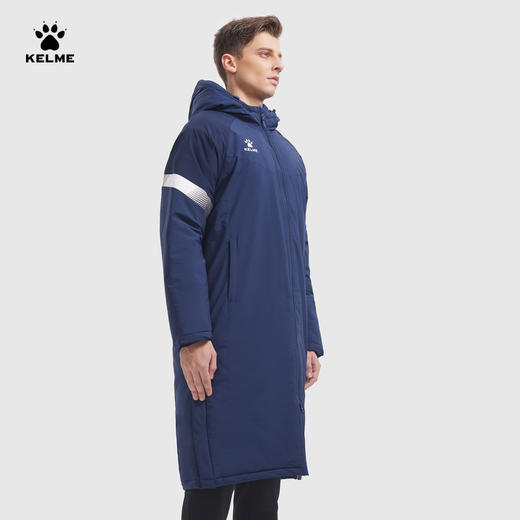 卡尔美冬季保暖连帽长款棉服 商品图5