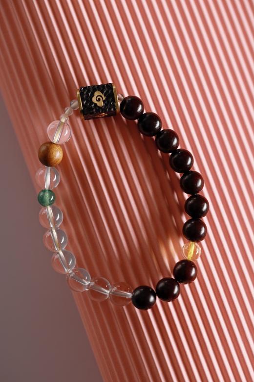 XYZT0527°紫檀水晶手链手串 商品图0