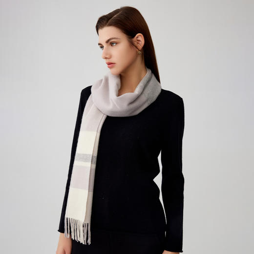【纯羊绒围巾】羊绒世家23年秋冬新品女士100%山羊绒围巾 商品图1