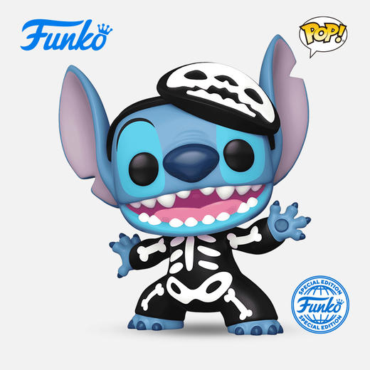 Funko POP动画迪士尼星际宝贝骷髅史迪奇限定款手办摆件 商品图0