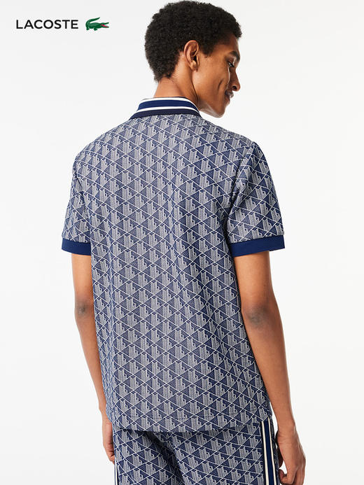 【海南专供价】Lacoste法国鳄鱼男士新款印花短袖POLO衫DH1417-10 商品图1