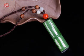 和田玉碧玉【节节高升】 配精美挂绳