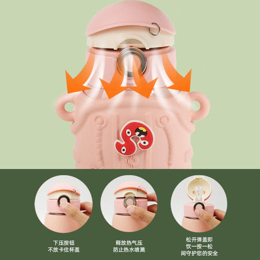 可可猫儿童保温杯小学生双饮水壶上学专用316食品级 商品图2
