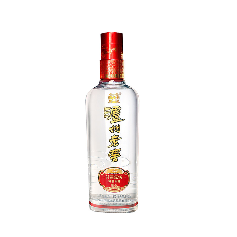 【清仓特价】泸州老窖鸿运star A6 精制头曲酒52度500ml*1瓶 外包装有损坏/瑕疵 不影响酒质 介意勿拍（2号仓发货）