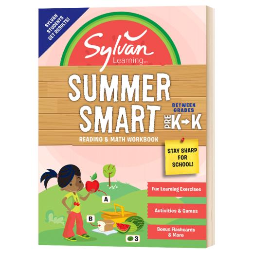 美国幼儿园暑假阅读数学技巧练习册 英文原版 Sylvan Summer Smart Workbook Prek K 英文版幼儿启蒙早教 进口英语书籍 商品图1