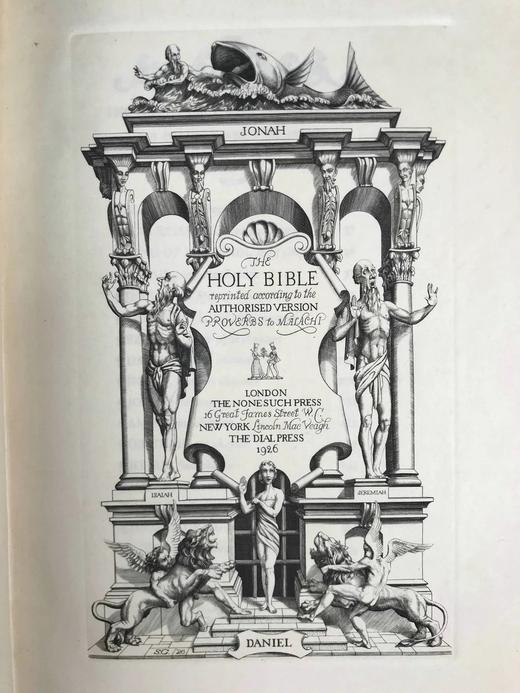 限量1000册Nonesuch Press 1924-1927年 詹姆斯王钦定版圣典（全5卷） 手工纸精装大16开 商品图6