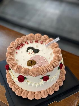 妈妈手绘裱花蛋糕