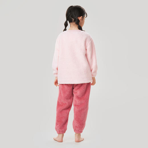 都市丽人眯雅佳长毛绒童装法兰绒厚款长袖长裤类家居服套装JH32B1 商品图3