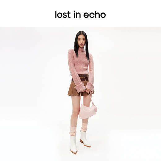 [断码]lost in echo设计师品牌尖头牛皮粗跟阔筒踝靴切尔西靴通勤短靴女 商品图3