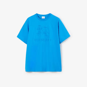 BURBERRY 巴宝莉 男士马术骑士徽标棉质圆领短袖T恤 蓝色 8072757 B6143