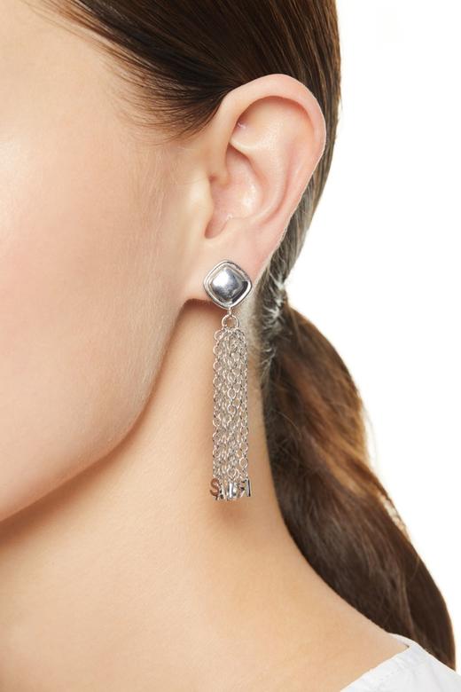 Time Made 链条字母流苏银色耳环 7657 商品图2