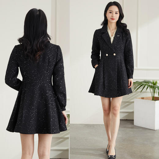 【气质名媛】罗蒙连衣裙小香风舒适百搭优雅西装领外穿内搭裙子女 商品图4