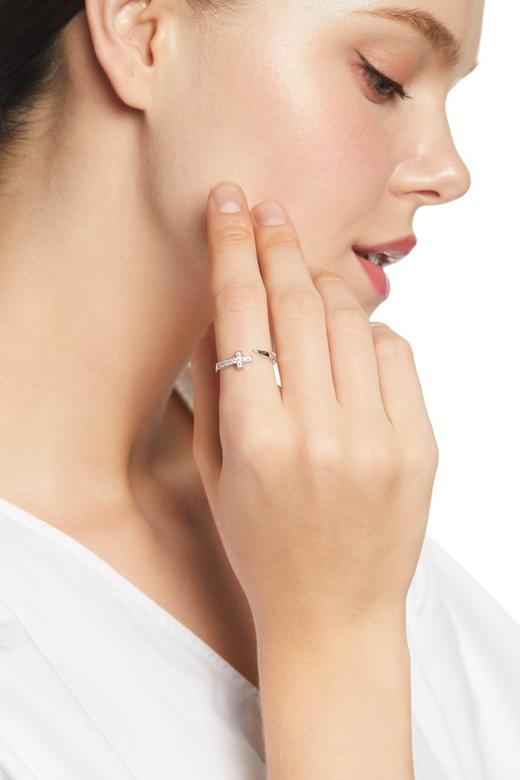 Joseph Lee 锆石镶嵌925银开口戒指 7541 商品图3