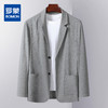 罗蒙男式商务西服轻盈透气休闲单西纯色百搭基础通勤日常西装外套男 商品缩略图4