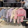 儿童条纹无骨保暖衣套装男女童德绒高领秋衣秋裤宝宝家居服睡 商品缩略图1
