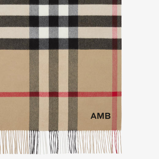 BURBERRY 巴宝莉 女士格纹羊绒大号围巾 格子 8045335 A7026 商品图1
