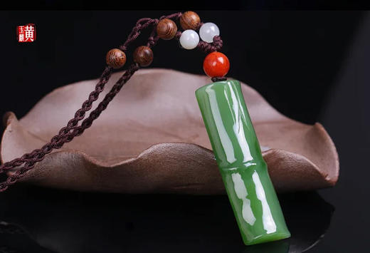 和田玉碧玉【节节高升】 配精美挂绳 商品图1
