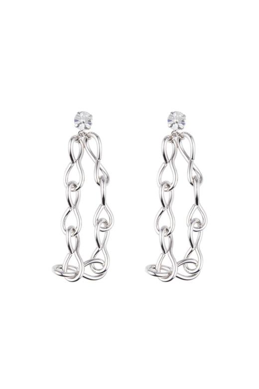 DEDE迪迪 水钻装饰链条耳环 7658 商品图1