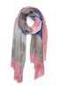 HAYES 拼色水墨涂鸦围巾 7698 商品缩略图0