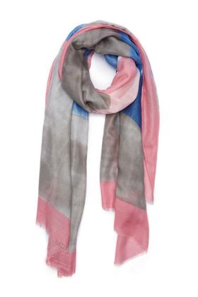 HAYES 拼色水墨涂鸦围巾 7698