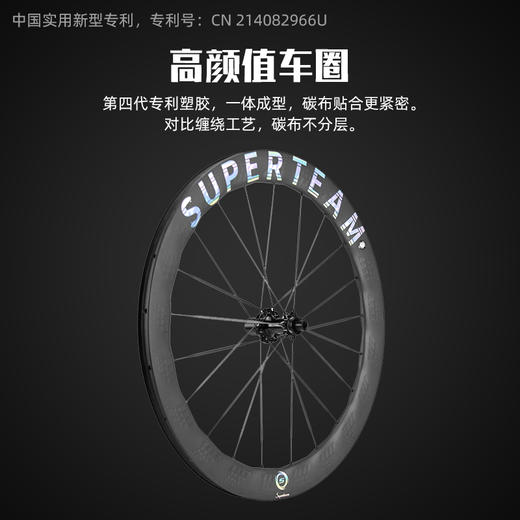 superteam碳纤维轮组公路车碟刹骑行碳刀CX1专业级自行车圈刹高框 商品图4