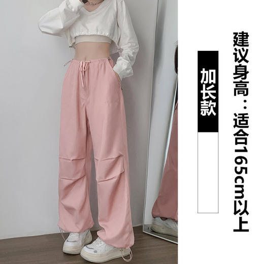 【军绿色工装裤】秋冬新款高腰工装裤  休闲阔腿裤   美式运动裤 商品图7