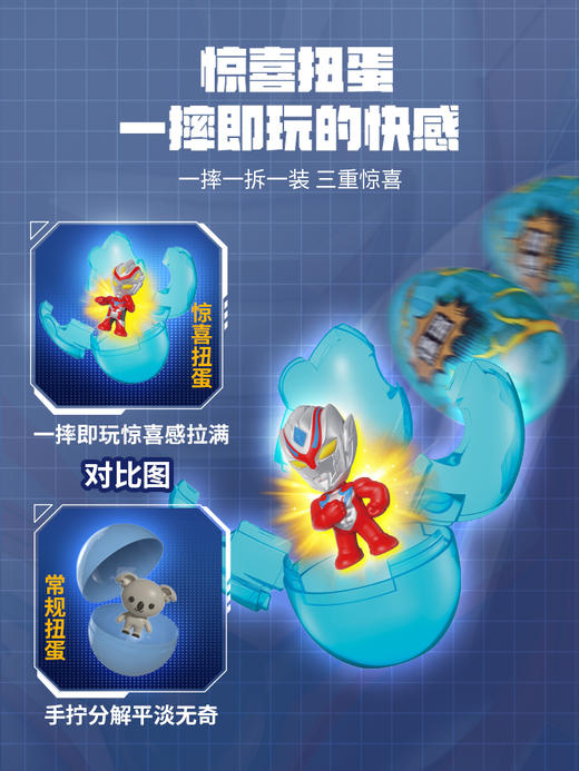 蛋宝乐中华超人投币扭蛋机奇趣蛋扭扭蛋盲盒儿童玩具猜拆乐男礼物 商品图3