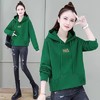 A895 连帽短款卫衣女爆款早春秋冬季2023年新款宽松加绒加厚小个子外套 商品缩略图2
