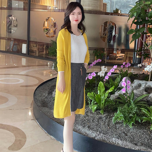 SAINT L’UCK/圣媛女装秋季新款中长款纯色针织衫，开衫SA320M01 商品图1