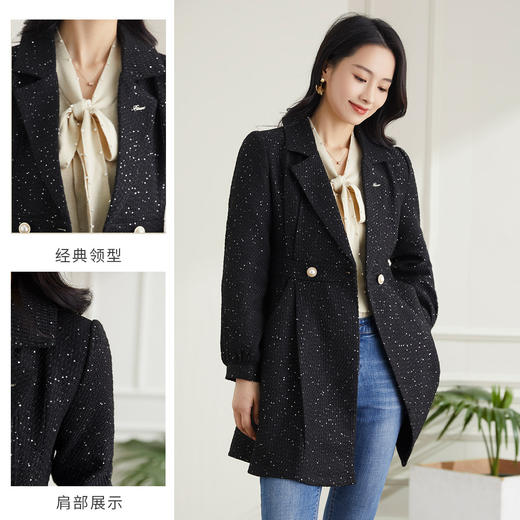 【气质名媛】罗蒙连衣裙小香风舒适百搭优雅西装领外穿内搭裙子女 商品图2