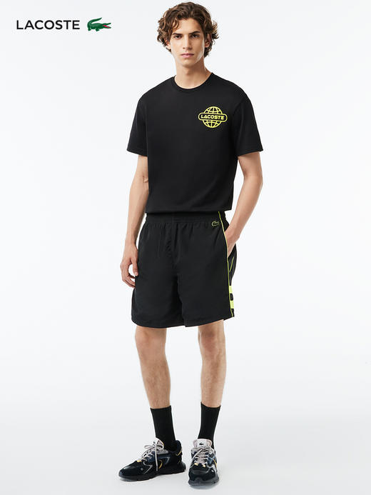 【海南专供价】Lacoste法国鳄鱼男士新款撞色运动短裤GH1879-98 商品图3