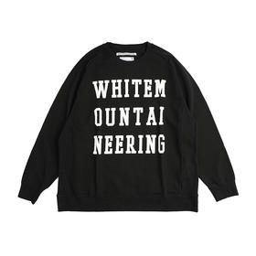 White Mountaineering 白山 LOGO印花圆领长袖卫衣