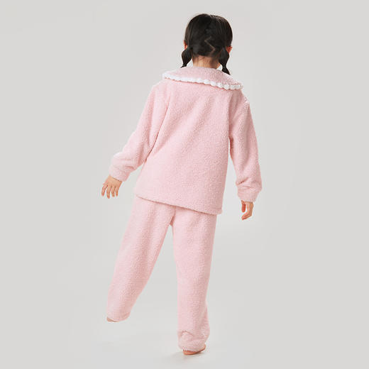 都市丽人眯雅佳长毛绒女童法兰绒厚款长袖长裤类家居服套装JH31A6 商品图3
